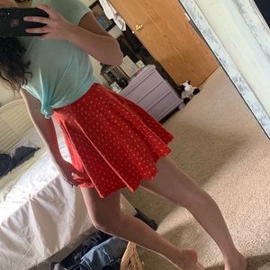 Red Skater Skirt